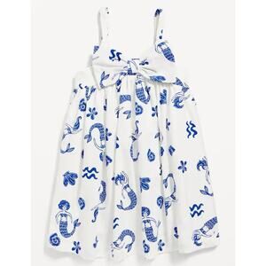 Old Navy Mermaid Textured Bow Tie Dress Toddler Girls 2T Linen Blend Sleeveless